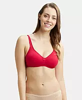 Jockey Wirefree Non Padded Super Combed Cotton Elastane Stretch Full Coverage Everyday Bra with Contoured Shaper Panel and Adjustable Straps - 1250