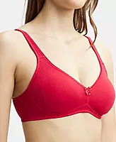 Jockey Wirefree Non Padded Super Combed Cotton Elastane Stretch Full Coverage Everyday Bra with Contoured Shaper Panel and Adjustable Straps - 1250