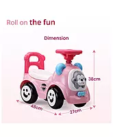 LuvLap Sunny Ride-On Car for Kids with Music & Horn Steering, Push Car with Backrest, Safety Guard, Under-Seat Storage, Big Wheels, for 1 to 3 Years Up to 25kg