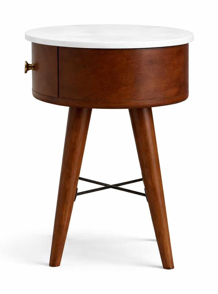 Banglore Marble Round End Table