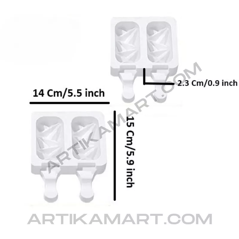 Silicon Mold Cake Sickle Diamond - 2 Cavity - 40-50g