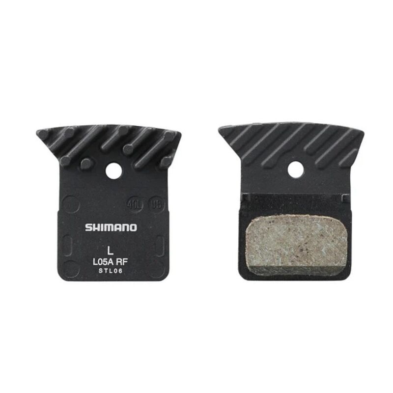 Shimano Disc Brake Pads L05A-RF Resin Pad W/Fin & Spring Shimano Disc Brake Pads L05A-RF Resin Pad W/Fin & Spring