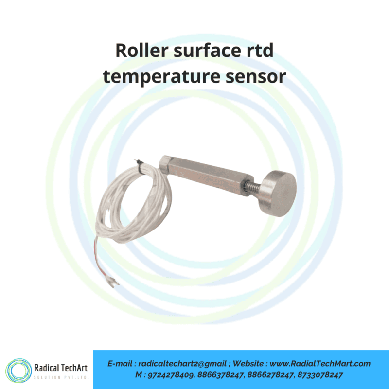 Roller surface rtd temperature sensor