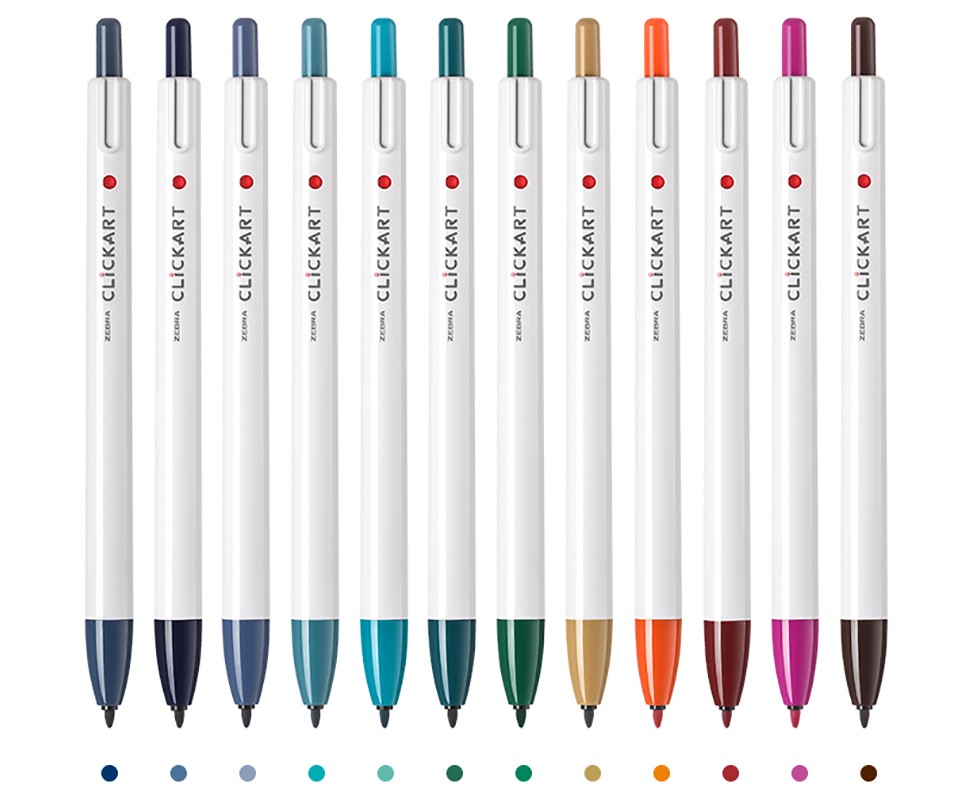 Zebra Click Art 12 Color Set DK (Adult Dark Shade)