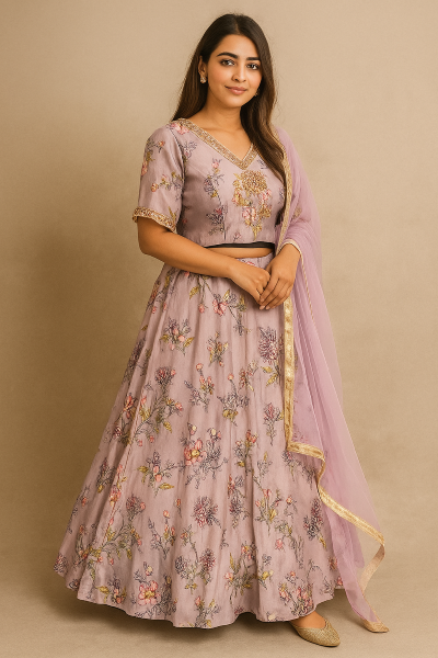 Phoebe (40 Size) - Floral Lehenga Set THAT169