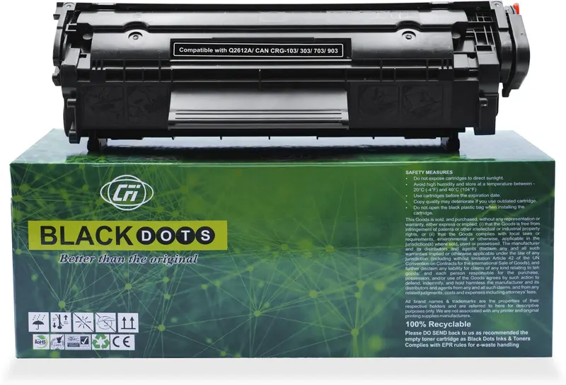 BLACK DOT 12A TONER CARTRIDGE