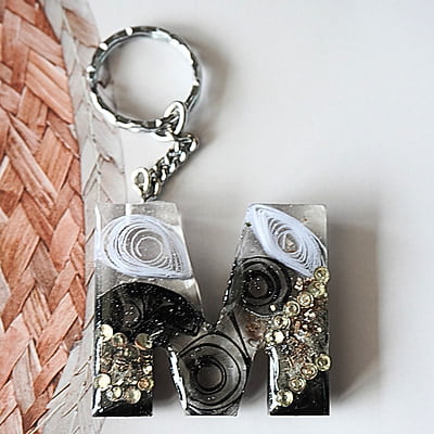 'M' BLACK BEAST LETTER KEYCHAIN 'M' BLACK BEAST LETTER KEYCHAIN