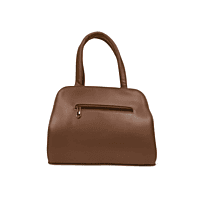 Classic Brown Structured Handbag with Dual Handles