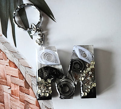 'M' BLACK BEAST LETTER KEYCHAIN 'M' BLACK BEAST LETTER KEYCHAIN