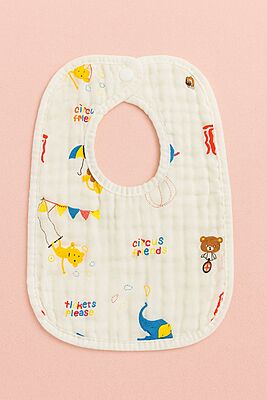 Crinkled Muslin Baby Bibs – Pack of 3 | Assorted Designs Crinkled Muslin Baby Bibs – Pack of 3 | Assorted Designs