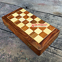 Wooden Magnetic Foldable Chess Set