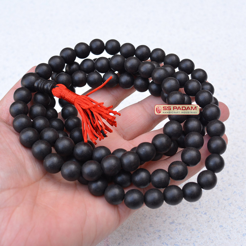 12MM Black Ebony Wood Karungali Very Big Size Mala 100% Original