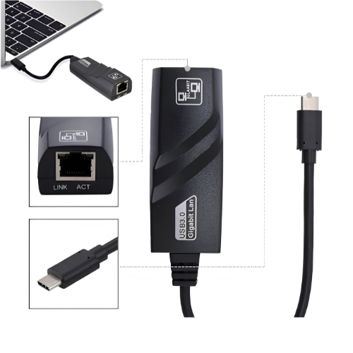Champion 3.0 USB Type C to RJ45 Gigabit Ethernet Network Adapter/RJ45 LAN Wired Adapter