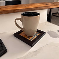 Zardozi Kingfisher Wooden Coaster (Set of 2) Zardozi Kingfisher Wooden Coaster (Set of 2)