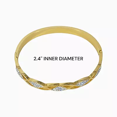 Elegant Anti-Tarnish Bangle with Intricate Filigree