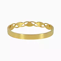 Elegant Anti-Tarnish Bangle with Intricate Filigree