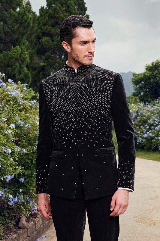 Royal Black Printed Jodhpuri