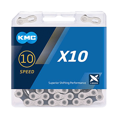 KMC 10 Speed Chain - X10 Silver/Black