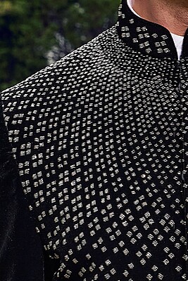 Royal Black Printed Jodhpuri