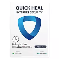 Quick Heal Internet Security 1 User 3 Years AI Protection for Windows PC