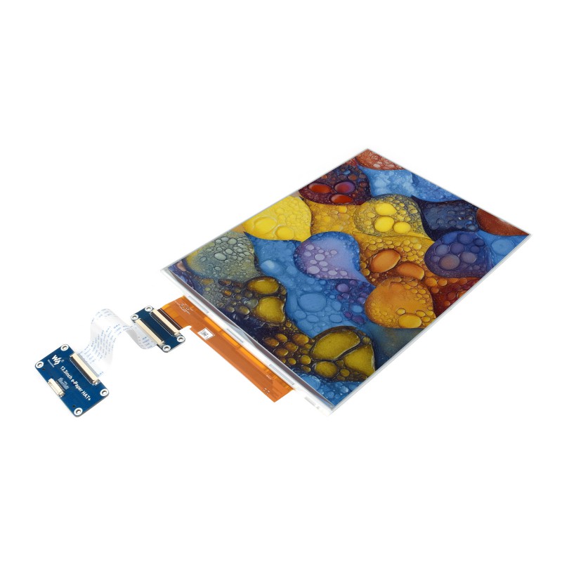 13.3inch E Ink Spectra 6 (E6) Full color E-Paper Display, 1600×1200 Pixels, SPI Communication,With Driver HAT