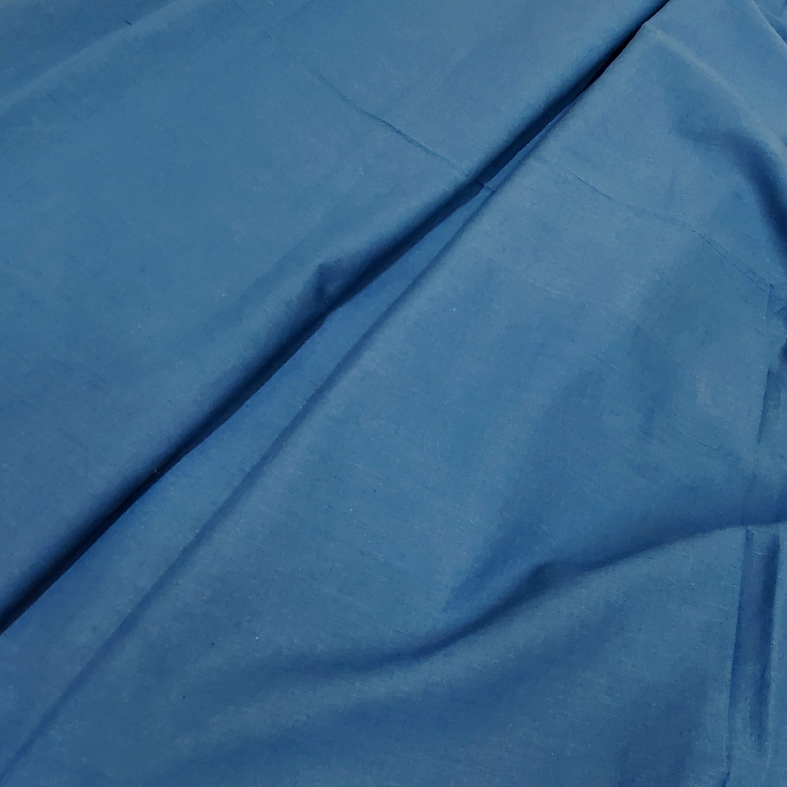 Silket Cotton Plain Fabric (Sea Blue)
