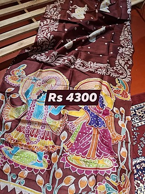 Maroon Digital Print Pure Katan Silk