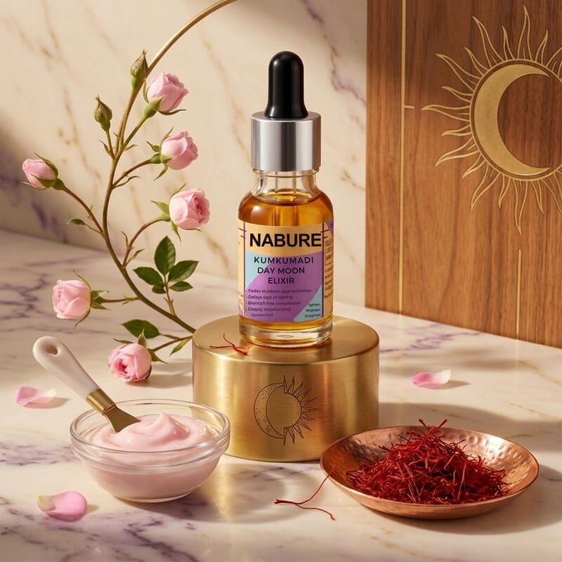 NABURE Radiant Skin Care Combo – Kaya Palat Body Ubtan & Kumkumadi Day Moon Elixir