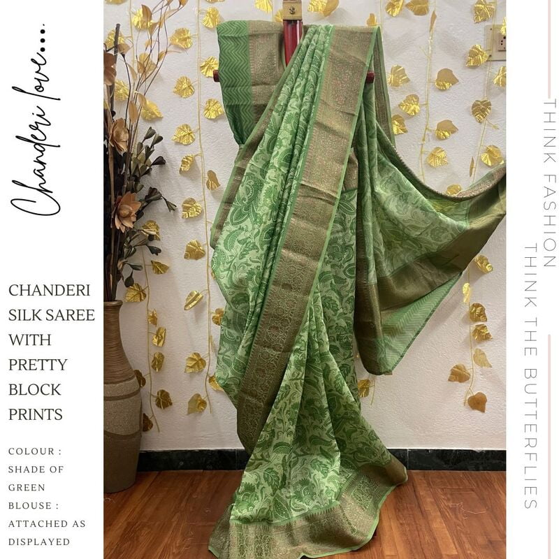 PURE CHANDERI SILK SAREE KCVSCDS22144 PURE CHANDERI SILK SAREE KCVSCDS22144