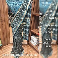 PURE CHANDERI SILK SAREE ssgSCDS22574