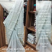 PURE ORGANZA SILK SAREE KCVSORZ22346