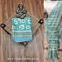 PURE TUSSER SILK SAREE ssgSTUS22509