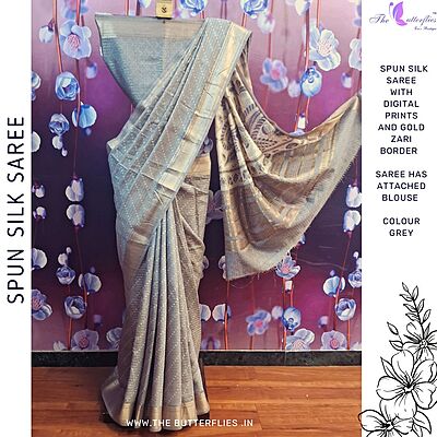 BEAUTIFUL SPUN SILK SAREE  SRCSFSC24525