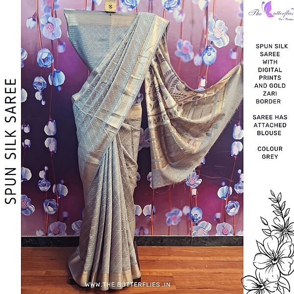 BEAUTIFUL SPUN SILK SAREE  SRCSFSC24525