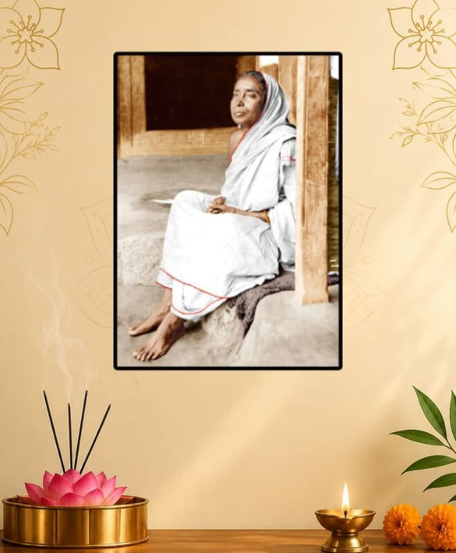 [WL] Holy Mother Sri Sarada Devi - Seated on Veranda - Jayrambati