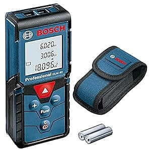 Bosch GLM 40 Plastic Professional Digital Laser Measure (Blue), 1 Piece Bosch GLM 40 Plastic Professional Digital Laser Measure (Blue), 1 Piece