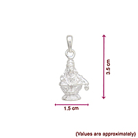 Silver Ayyappan Pendant & Rudraksha Mala - 30 Inchs