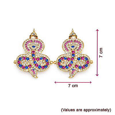 Gold-Plated Snake Nagabaranam Armlet (Vangi) for God Idols – Traditional Temple Jewelry