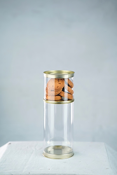 CLEAR TIN JARS- 400 ML
