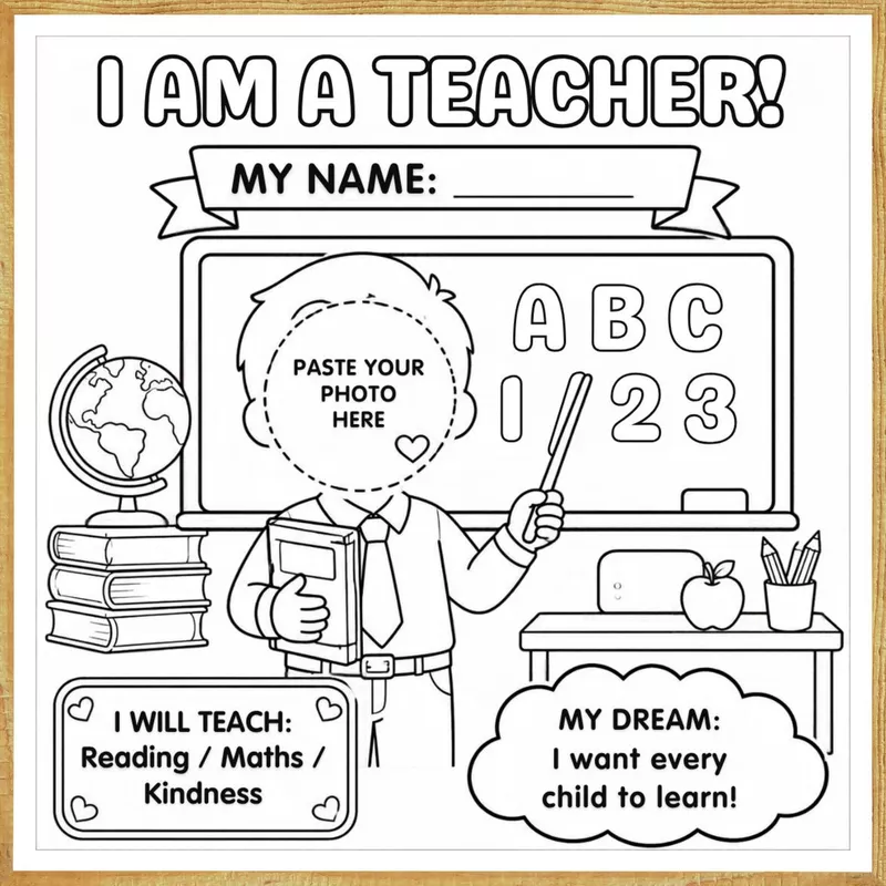 I Am a Teacher – Colour & Frame Kit