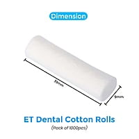 ET Dental Cotton Rolls – Pack of 1000, Absorbent Dental Cotton