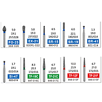 NewDiamond Porcelain Shouldered Abutment Polishing FG Airotor Bur Kit