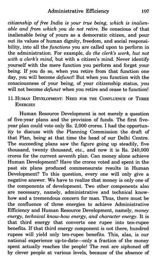 Democratic Administration In the Light of Practical Vedanta