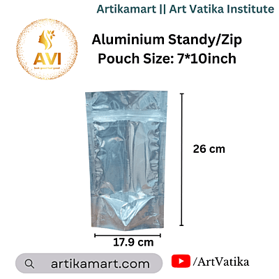 Aluminium Standy/Zip Pouch Size: 7*10inch Aluminium Standy/Zip Pouch Size: 7*10inch