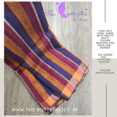 PURE  LINEN SAREE GSSSLIN22895