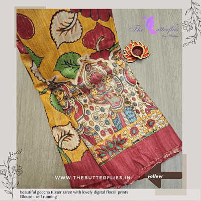 Pure Geecha Tusser Silk Saree YBRSTUS21522