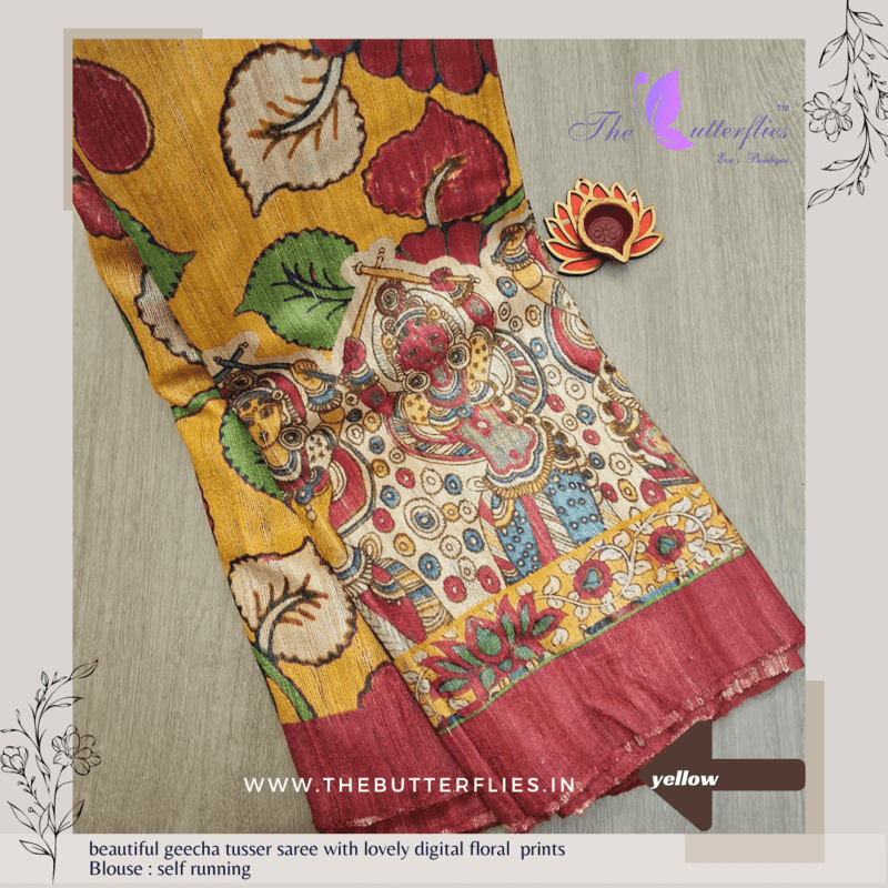 Pure Geecha Tusser Silk Saree YBRSTUS21522