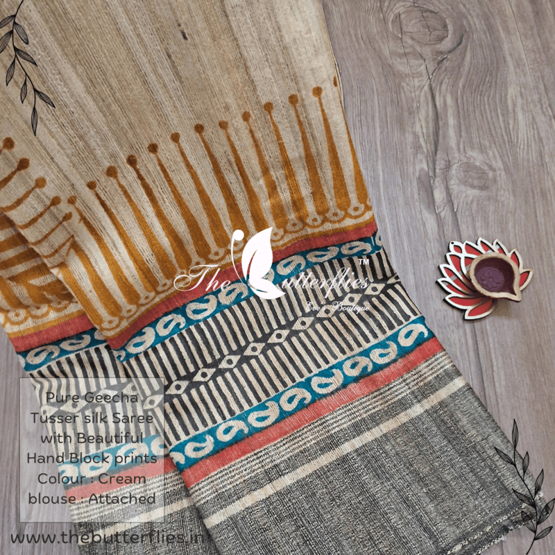 Pure Geecha Tusser Silk Saree YBRSTUS20432