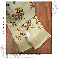 PURE LINEN SAREE YBRSLIN23432 PURE LINEN SAREE YBRSLIN23432