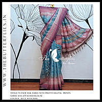 TISSUE TUSSER SILK SAREE SFHSTES23680